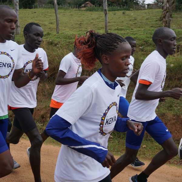 In Kenya as a therapist for Brigid Kosgei